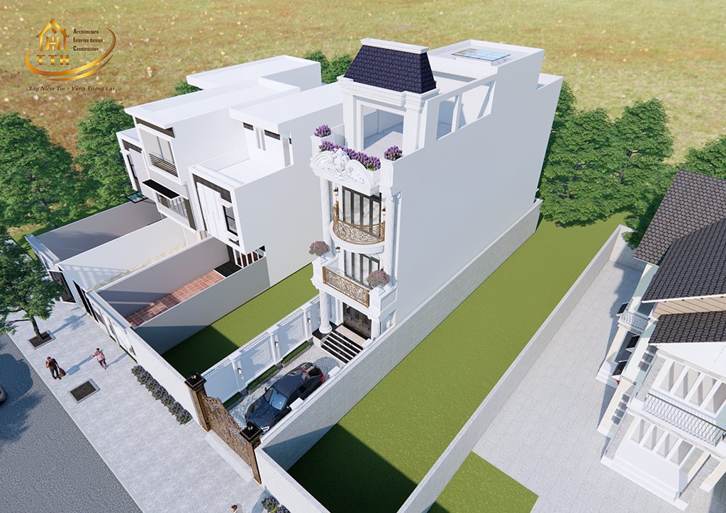 Phối cảnh nhà phố tân cổ điển tại Ninh Hòa | Xây dựng nhà phố 3