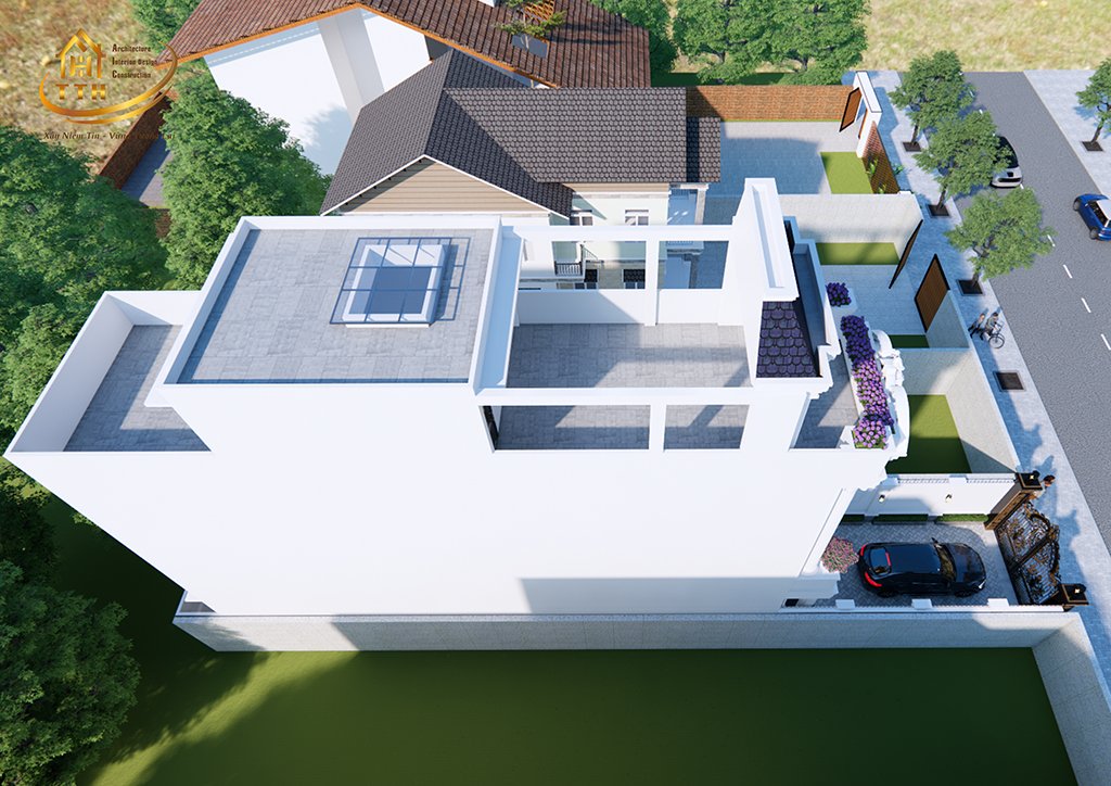 Phối cảnh nhà phố tân cổ điển tại Ninh Hòa | Xây dựng nhà phố 4