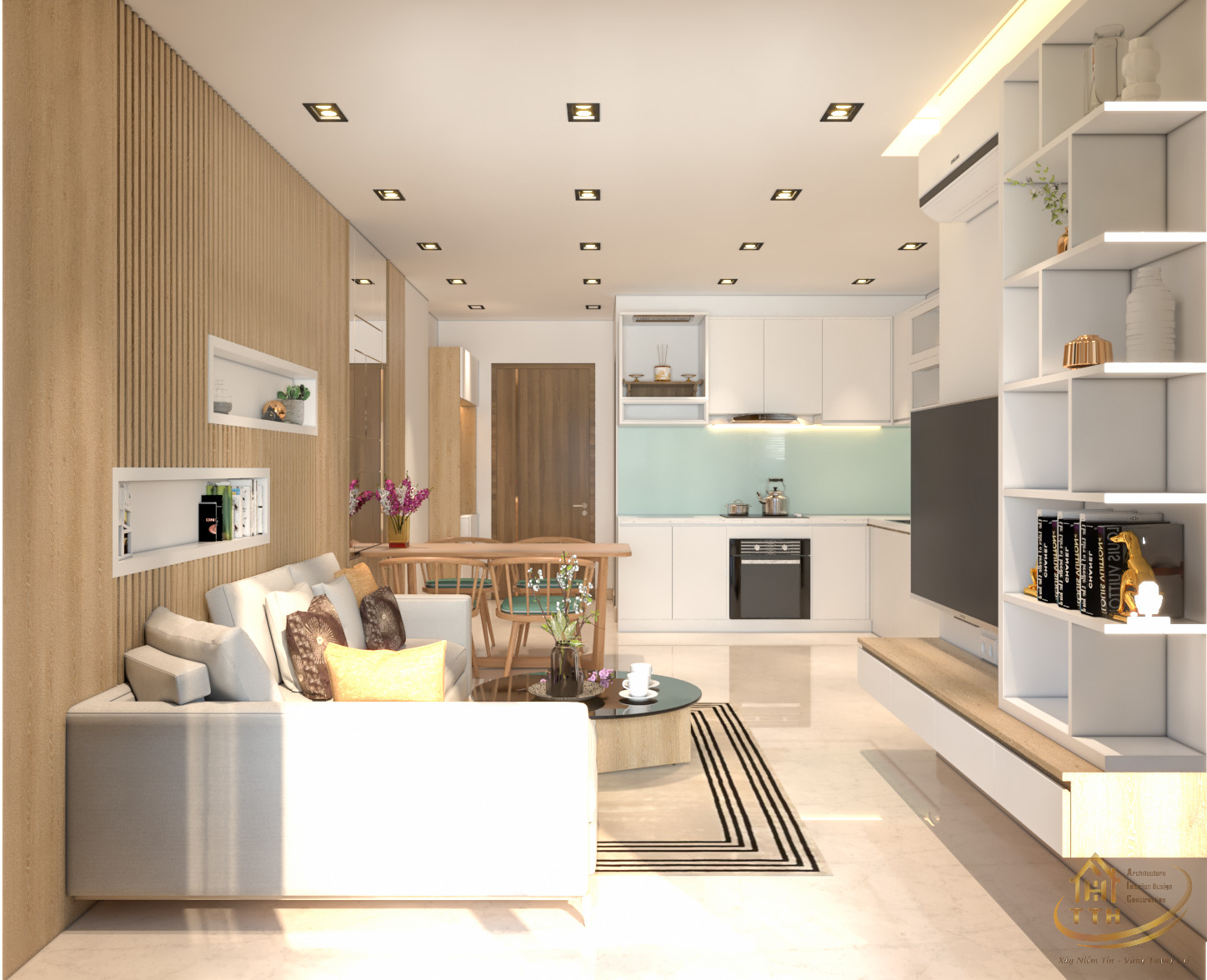 Chung cư đẹp PH | Thiết kế và thi công nội thất căn hộ chung cư ở Nha Trang