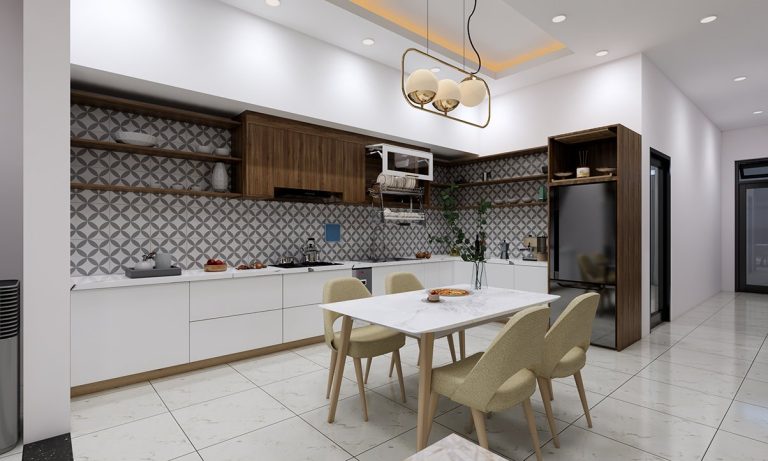 Phòng bếp đơn giản nhưng không đơn sơ